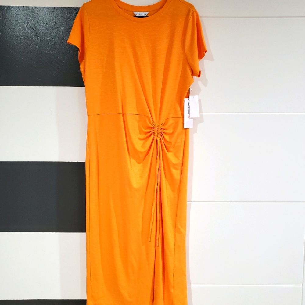 BNWT Liz Claiborne Short Sleeve Casual Dress in poppy orange (L)